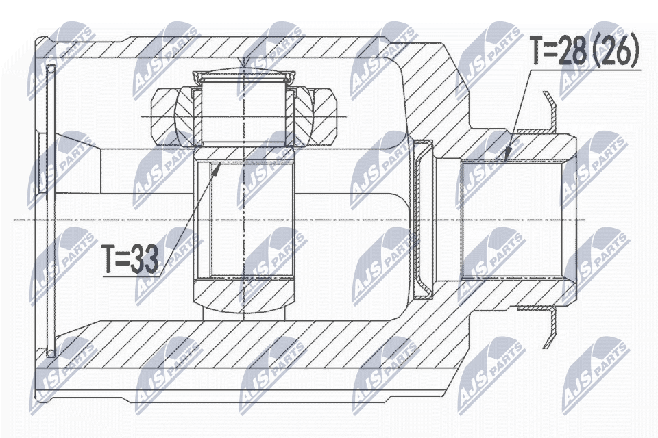 Nty Inner Cv Joint For Hyundai Santa Fe 12- Kia Sorento 12 - Image 5