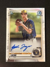 2020 Topps Bowman Chrome - Max Lazar 1st Bowman Auto Brewers