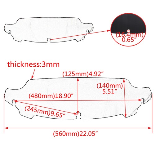 4.5" Windshield Windscreen Smoke For Harley Touring Electra Street Glide 2014-23 - Picture 2 of 13