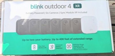 Blink Outdoor 4 XR 6 Camera System with Extended 400ft  Security Coverage 