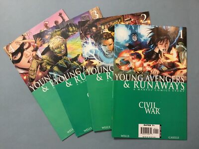 4x YOUNG AVENGERS & THE RUNAWAYS comic # 1 2 3 4 Marvel Civil War
