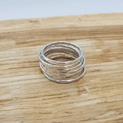 Handmade 925 Sterling Silver Wide Band Statement Ring - Meditation & Adjustable Size (Up To D-24)