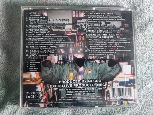 SABAC - Sabacolypse A Change Gon Come - CD Non Phixion Psychological Records - Picture 4 of 4