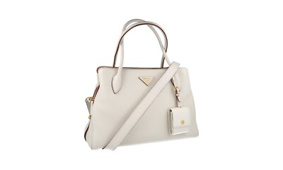 PRADA Leder Double Bag Top-Handle Tasche - Modell 1BA127 - Weiss - NEU