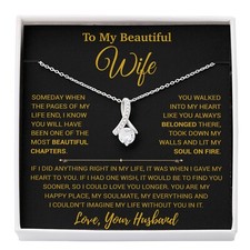 To My Wife Necklace, Vanlentines Gifts For Women, Anniversary Gift For Wife