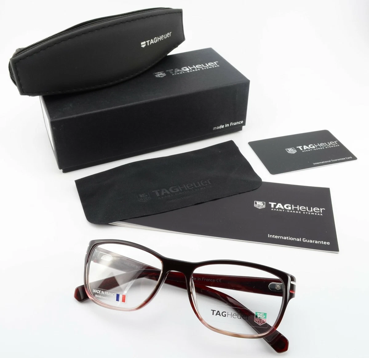 TAG Heuer Glasses Spectacles Th 0533 004 52 18 140 Bordeaux Square Eyewear jura