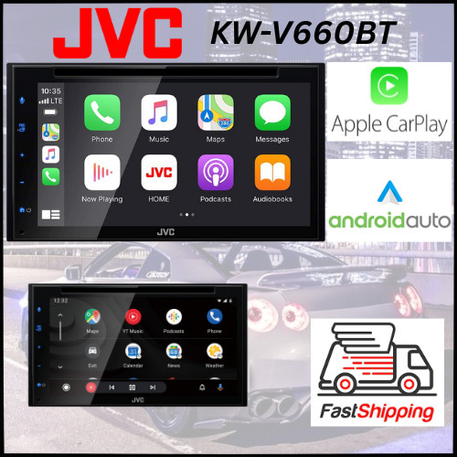 JVC KW-V660BT / 6.8" CD/DVD Multimedia Receiver CAR PLAY/ ANDROID AUTO BLUETOOTH
