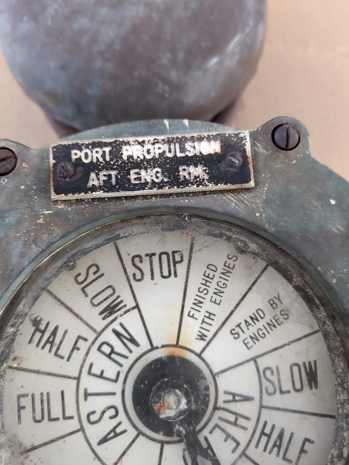 Indicador de pedido del motor BENDIX con timbre de alarma. barco grande.Vintage años 40 Foto 4 de 4
