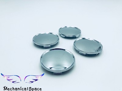 4pcs 63mm Universal Chrome Silver Car Truck Wheel Center Hub Cover Caps US Sell