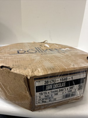 = Lot of 5 Rolls Dollken By Surteco Edge Band  Dark chocolate