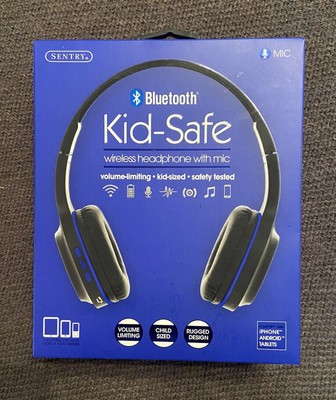 Sentry Bluetooth Kid-Safe Wireless Headphone With Mic Blue