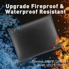 2000 ℉ fireproof money bag, fireproof document bag, waterproof and safe cash-