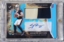 2024 Panini Origins Spencer Rattler RC 2 Color Patch Auto RPA/25 Saints