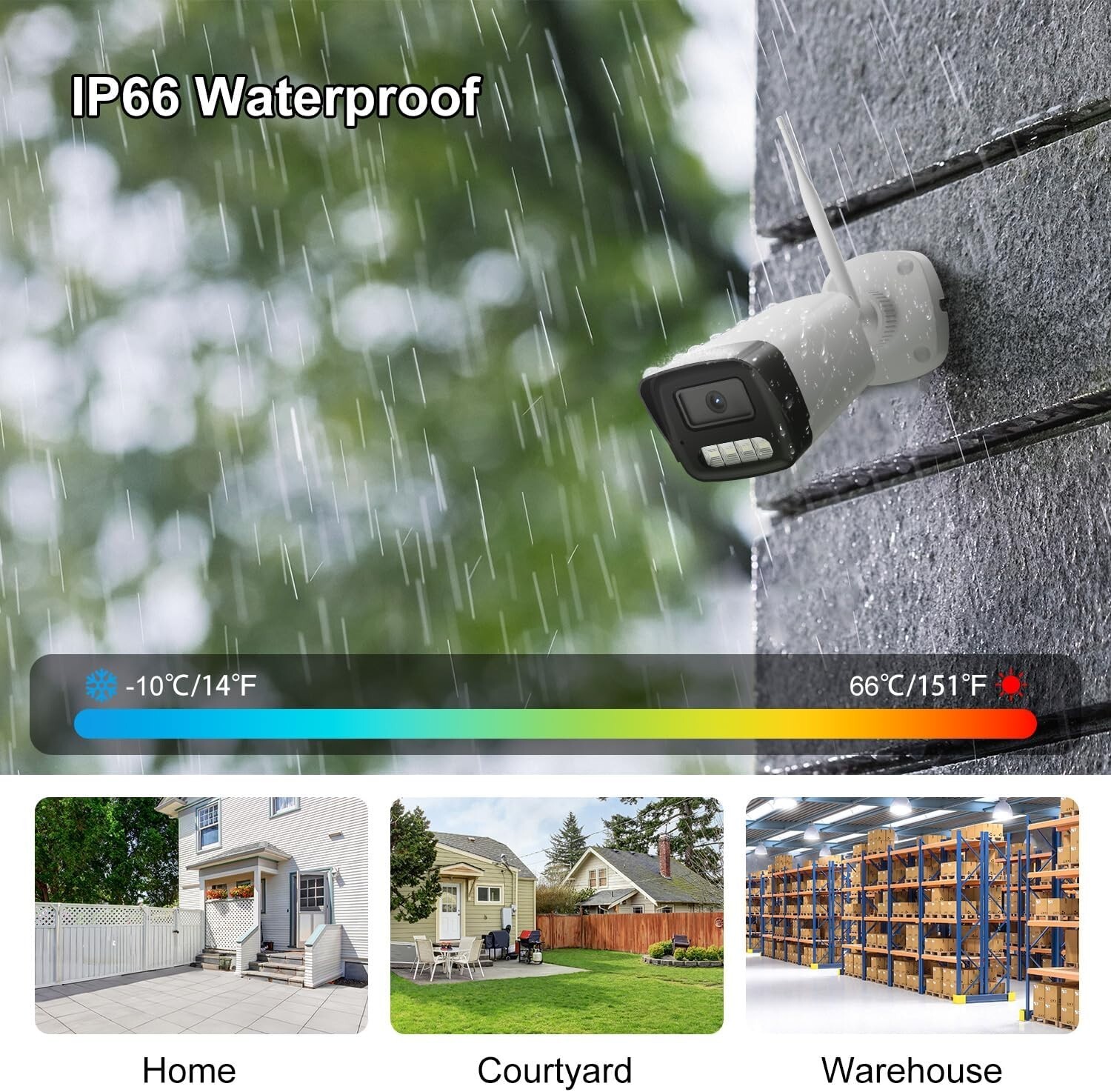HD 3MP Security Camera System 1TB HDD NVR Indoor Outdoor WIFI CCTV Audio NVRkit