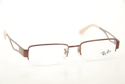 Monturas de gafas Ray Ban RB6167 2511 51 mm marrón beige raras auténticas - Imagen 8 de 12