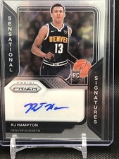 2020-21 Prizm RJ Hampton Sensational Signatures RC Auto Denver Nuggets