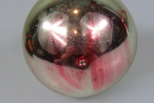 Vintage Blown Glass End Of Day PEACOCK on BALL Christmas Ornament Germany - Picture 3 of 6