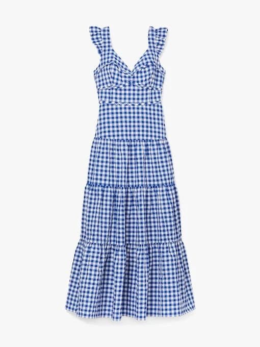 Kate Spade — Abito a strati Gingham vendita al dettaglio $398