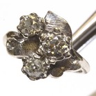 14k white gold .91ct VS1 H vintage diamond cluster womens ring 3.8g ladies 3 — photo 7