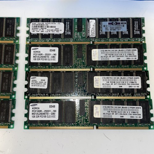 Lot of 8 HP server Ram 1GB DDR PC2100R - 25331 - N0 (from HP server) - Picture 3 of 3