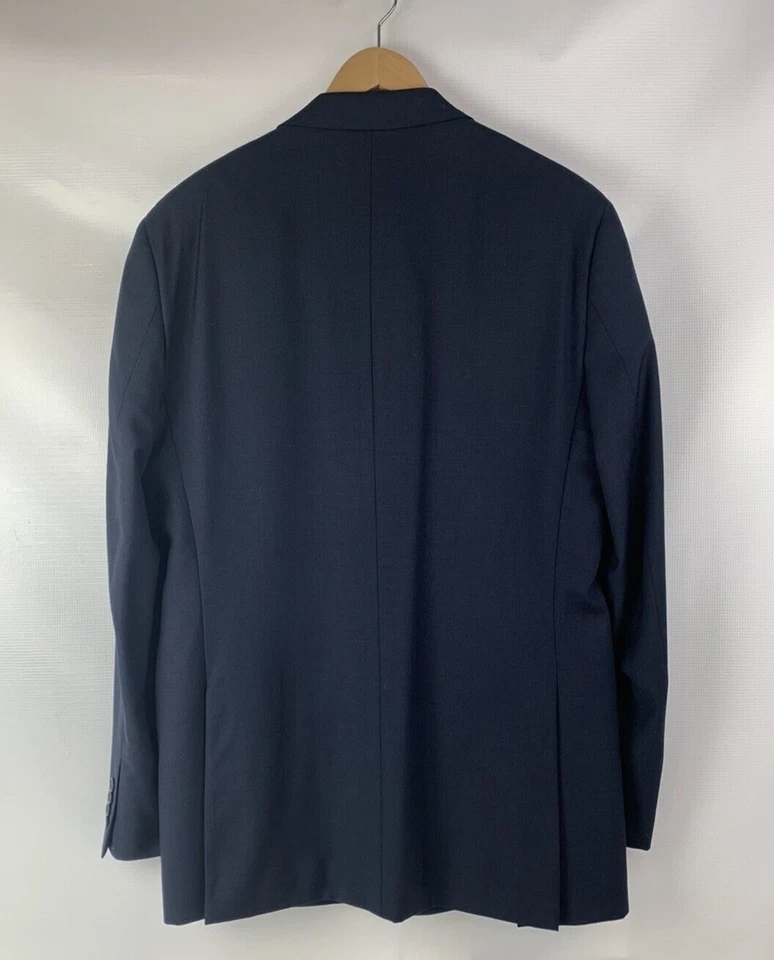 PRONTO UOMO Platinum Wool navy blue Black Sport Coat blazer, size 44 X-long Foto 4 de 4