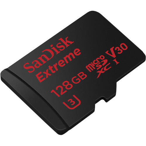 Carte mémoire TF SanDisk U3 High-Speed ​​Micro SD Card pour caméra de sport  GoPro, drone, surveillance 128 Go (A2), couleur: carte noire