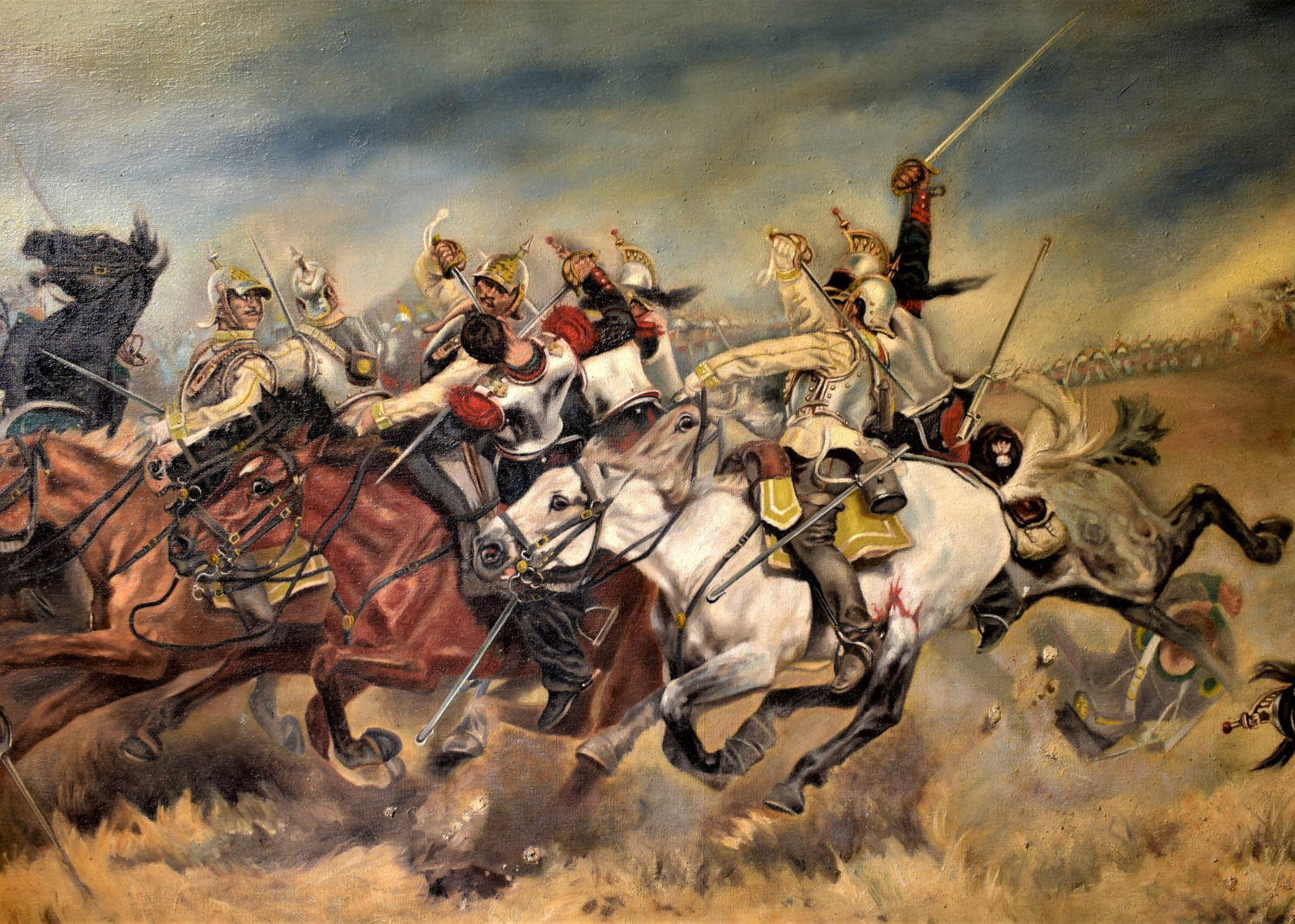 Toile Empire Napoléon 50x70 cm portrait de bataille historique pour salon