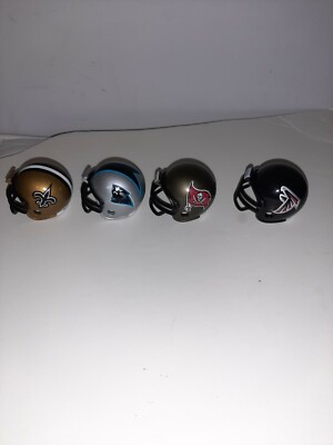 NFC south Set of 4 Mighty Mini NFL Football Helmet  Face Guard to Back 