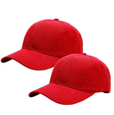 2pc Solid Plain Baseball Cap Trucker Blank Hat Men Women Adjustable Size