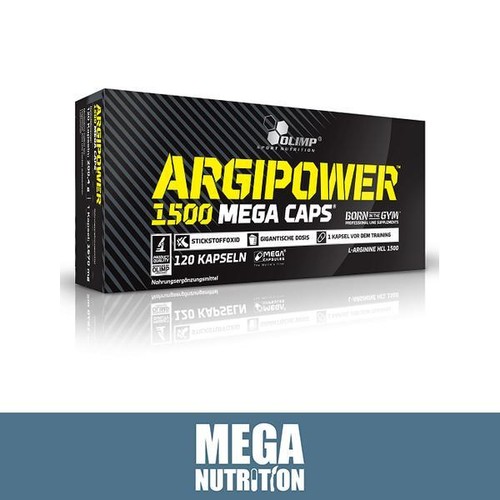 Argi-Power 1500 L-Arginine Mega Caps 120 Capsules Nitric Oxide Muscle Pump