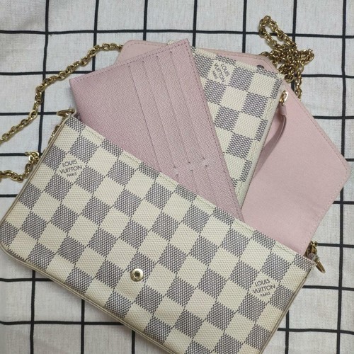 Louis Vuitton Felicie Pochette in Damier Ebene – PRELOWNED