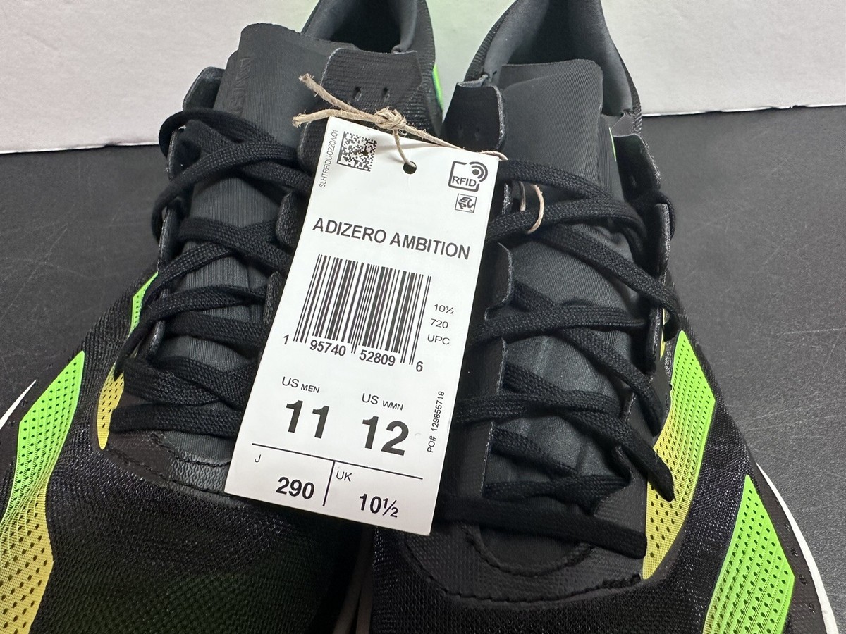ADIDAS ADIZERO AMBITION BLACK SOLAR GREEN GY8401 TRACK RUNNING