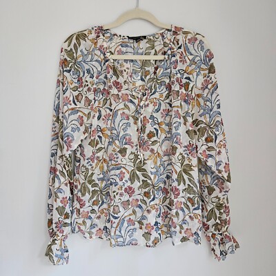 Tamara H Women's Multicolor Floral Long Sleeve Blouse Size S