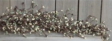 Coffee Bean Brown Beige Green Pip Berries 4 ft Garland Primitive Farmhouse