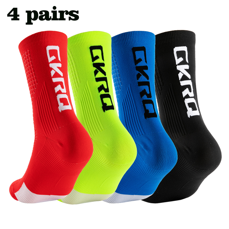Bike Socks Bicycle Sick Compression Road Bike Running MTB Knee High White Sport