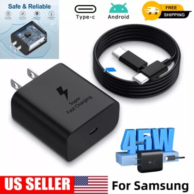 45W Power Wall Charger Adapter&Charging Cable For Samsung Galaxy S23 S22 + Ultra