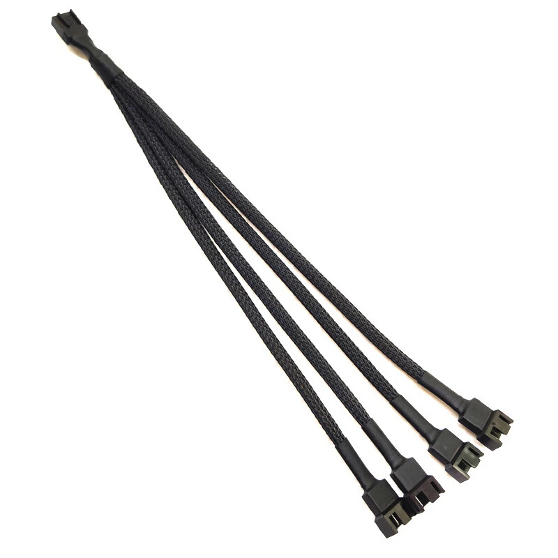 Lüfter Verteiler Splitter 1x Buchse 4x Stecker PWM Y Kabel 4 PIN Adapter - Bild 3 von 3