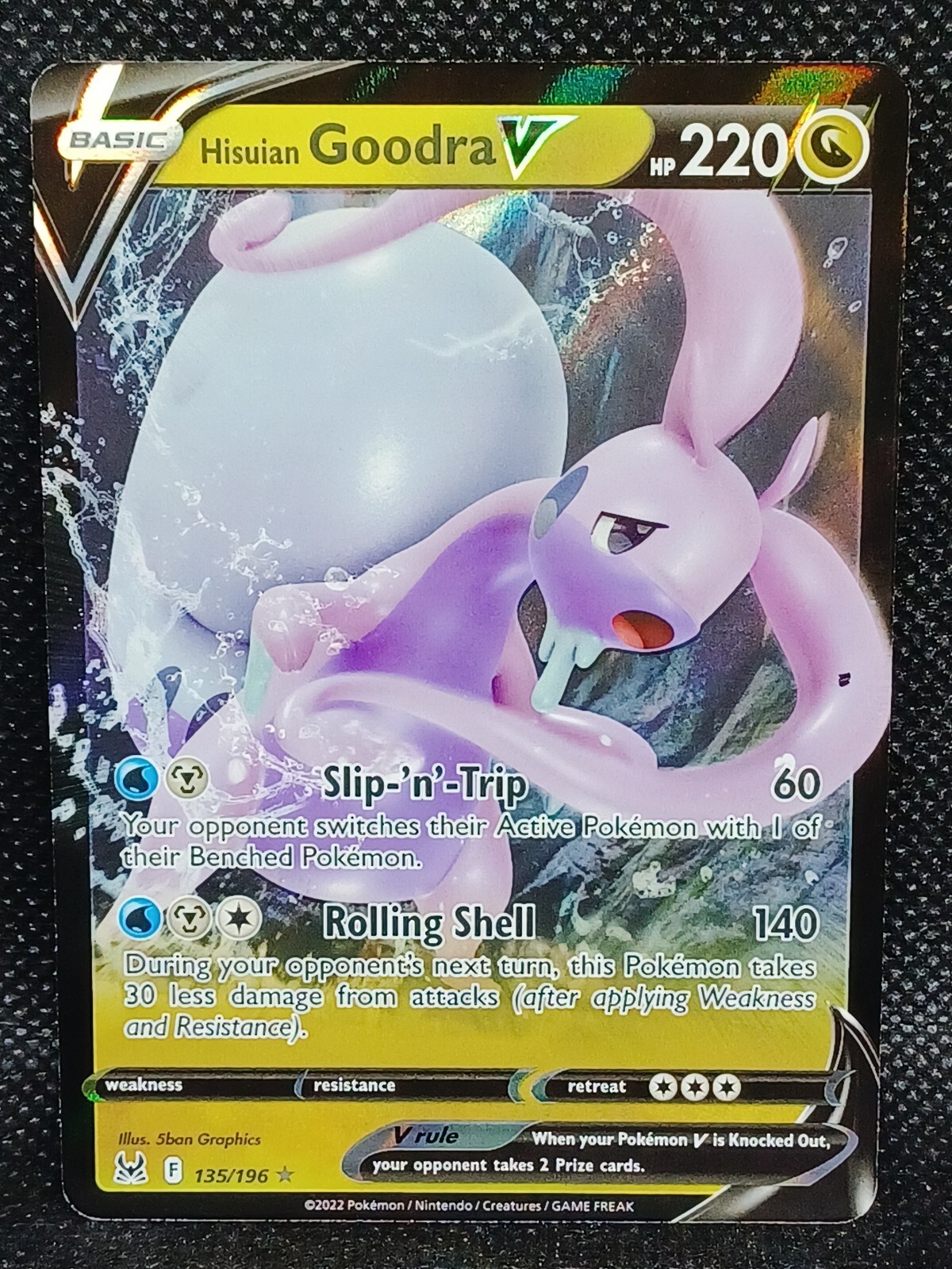 Hisuian Goodra V 135/196 Ultra Rare Lost Origin Pokémon Card MINT