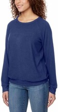 NWoT Buffalo David Bitton Women Cozy Long Sleeve Sweatshirt Blue Sz S 80 HH520
