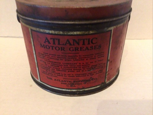 1930’s/40’s Atlantic Refining Co.,5 Pound Atlantic Motor Grease Can,used cond. - Picture 6 of 15