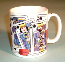 Poker Coffee Mug Cup Herman Dodge 1999 Kings Queens Jacks Illustrated Cards Mug