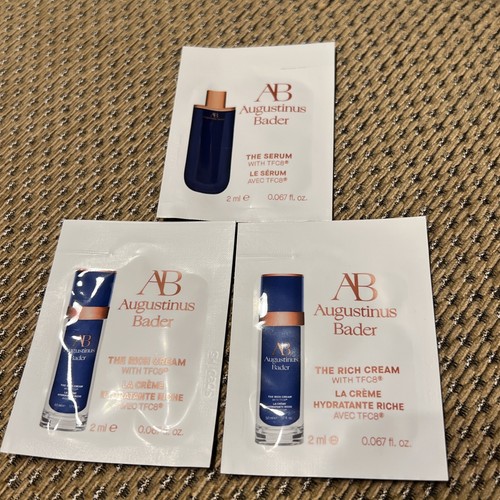 LOT OF 3 Augustinus Bader The Rich Cream TFC8 &amp;amp;amp;amp; The Serum TFC8 Sample Pack Set