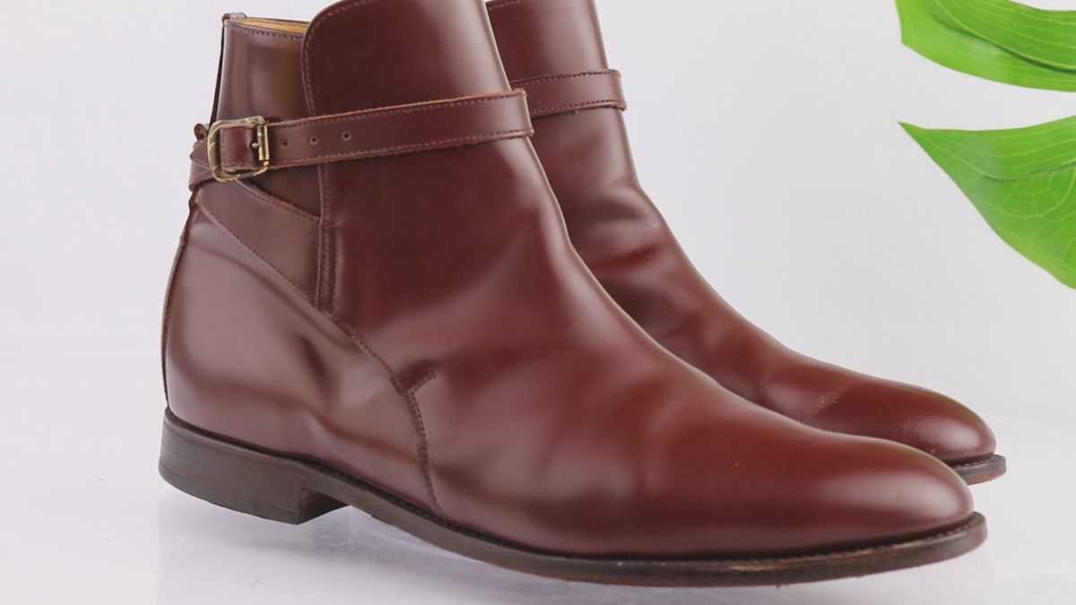 Alfred Sargant, Mens Jodhpur Boots Burgundy Color Calf Leather, 12.5 / 13. Alfred Sargent Childrey Jodhpur Burgundy Brown Boots Leather  main image 2