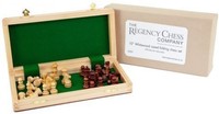 10' White Wood Folding Chess Set With Staunton Style Pieces 10' White Wood Folding Chess Set With Staunton Style Pieces