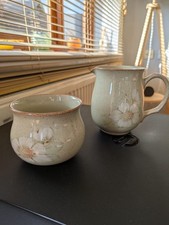 Denby Daybreak - Sugar Bowl and  Milk/cream Jug