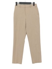 Uniqlo Women's Suit Trousers XS Tan 100% Polyester Straight Dress Pants