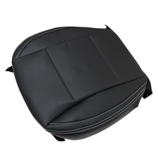 Driver Side Bottom Replacement Perforated Leather Seat Cover Compatible Black