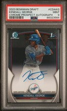 Kendall George 2023 Bowman Draft Chrome Prospect Auto PSA 9