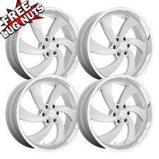 Set-4 Us Mag U134 Desperado 22x9 6x5.56x139.7 Silver Brushed 25mm Wheels 22