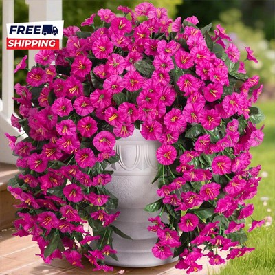 Artificial Fake Hanging Flowers Plants for Outdoor outside Decoration 2PCS Faux